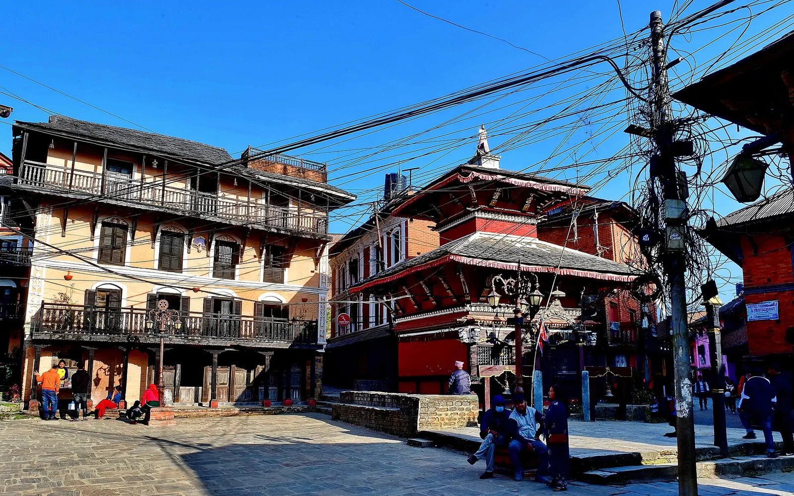 The pagoda-style Bindhyabasini temple in Bandipur bazaar.