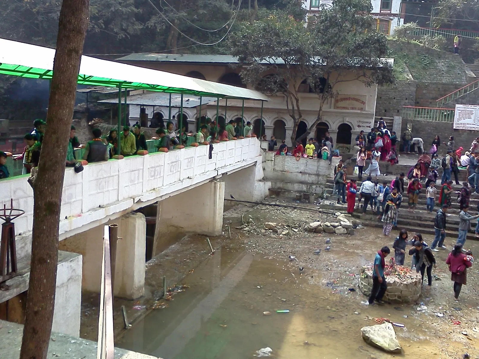 The Dakshinkali temple compound in a wooded gorge near Pharping.