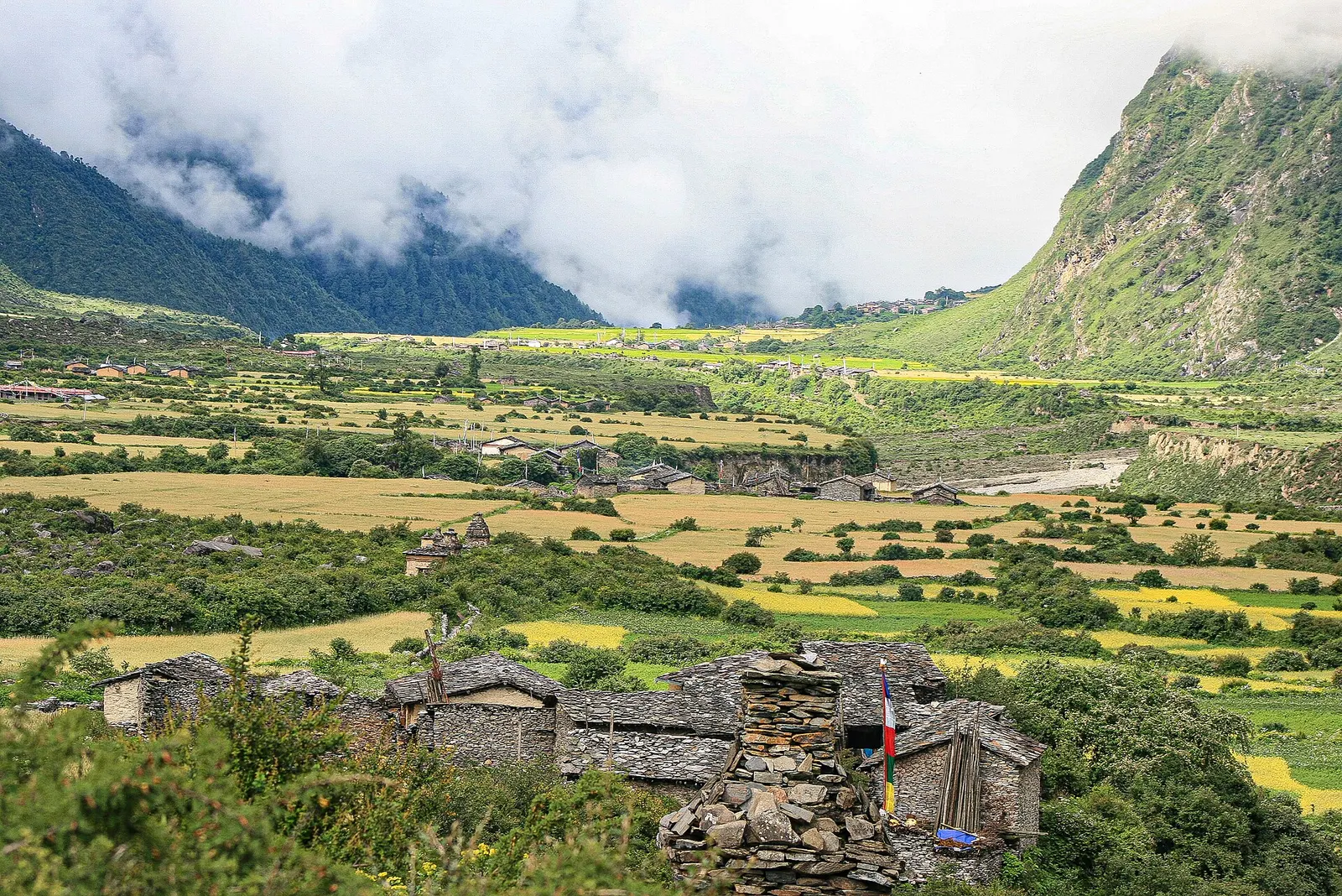 Landscape of the Tsum Valley in northern Gorkha.