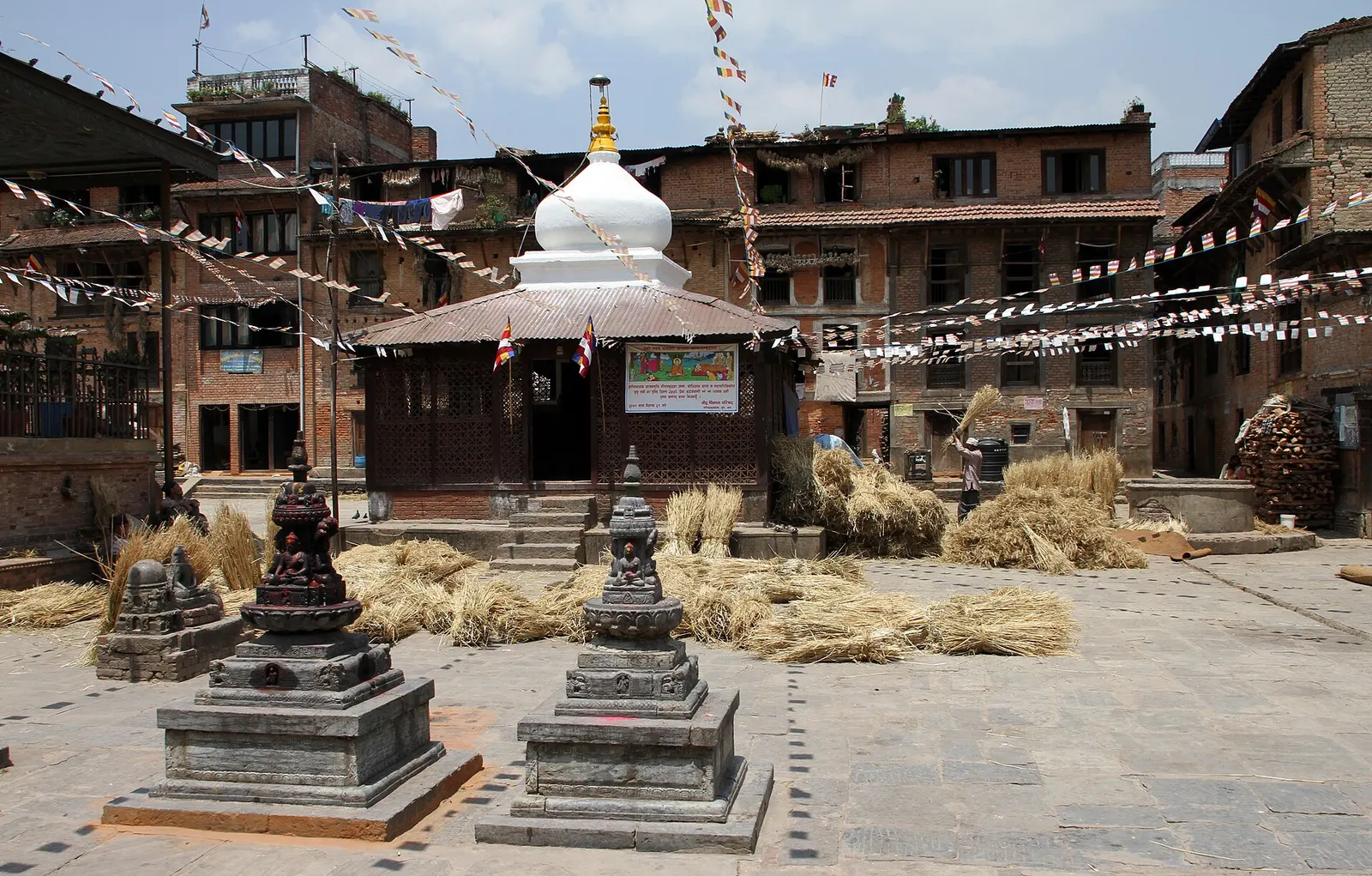 A small pagoda temple on the main square of Bungamati.